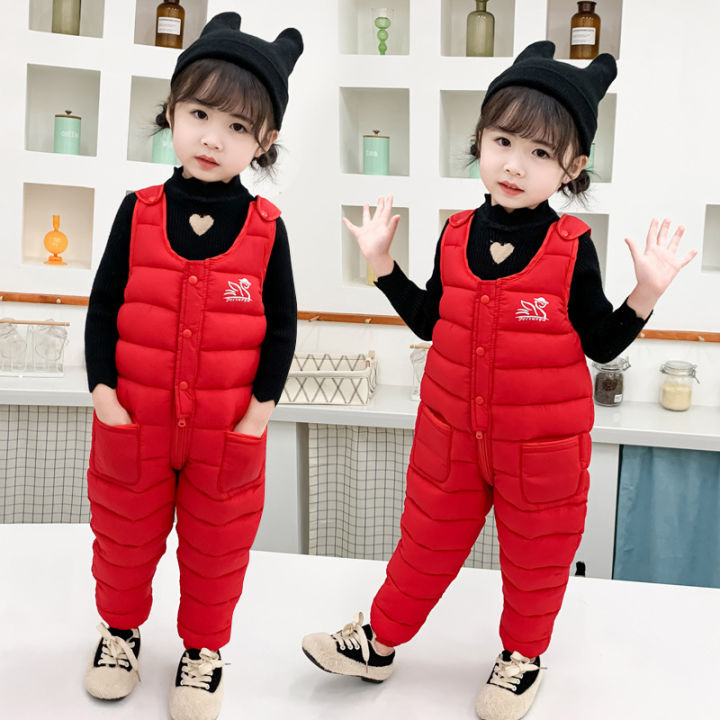 baolongxin-กางเกงผ้าฝ้ายกันหนาวสำหรับเด็ก-จั๊มสูทเปิดได้สำหรับทารกแรกเกิดและเด็กวัยหัดเดินชุดเอี๊ยมสำหรับเด็กอายุ1-3ขวบ