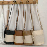 Bucket Canvas Bag New Womens 2023 Korean Special-Interest Design All-Match Casual Tote Shoulder Bag Wholesale