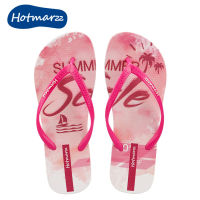 Hotmarzz ชายหาดสีชมพูกันน้ำสบายๆแฟชั่นสุภาพสตรีในร่มสบาย Flip-Flop รองเท้าแตะ3D พิมพ์รองเท้าแตะ HM7015