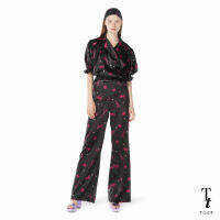 TandT - "LA NUIT" Nuit A Paris Printed Pajamas Pants กางเกงขายาว ขอบเอวยางยืด ทรงตรง พิมพ์ลายปารีสยามค่ำคืน