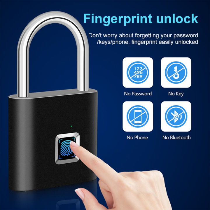 ซื้อ-1-แถม-1-กุญแจลายนิ้วมือ-กุญแจสแกนนิ้ว-smart-fingerprint-lock-แม่กุญแจ-แสกนนิ้วมือ-smart-lock-กุญแจล็อคกระเป๋า-ชาร์จ-usb-มีลายนิ้วมือของผู้ใช้หลายคน