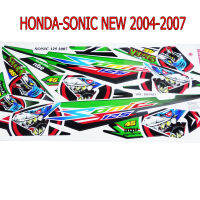 สติ๊กเกอร์ติดรถมอเตอร์ไซด์ลายการ์ตูน สำหรับ HONDA-SONIC NEW ปี2004-2007 ลายฉลาม V2  สีเขียว