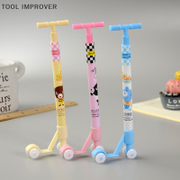 TOOL IMPROVER ปากกาลูกลื่นสกู๊ตเตอร์แฟชั่นน่ารัก1ชิ้นปากกาสีฟ้าสำหรับโรงเรียนสำนักงานการ์ตูนน่ารักปากกาลูกลื่นของเล่นเครื่องเขียนเกาหลี