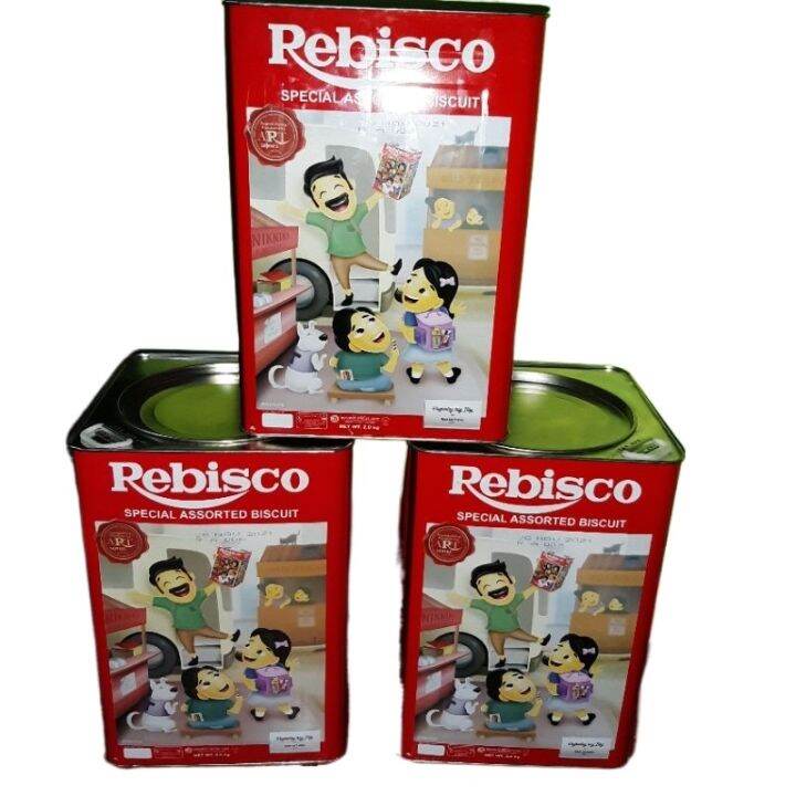 COD food tin can Rebisco Assorted Biscuit in Tin Can 2kg☃ | Lazada PH