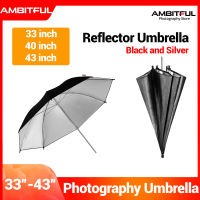 Godox 33inch ~ 43inch Black and Silver Reflective Lighting Umbrella Photography Umbrella For Studio Flash Light