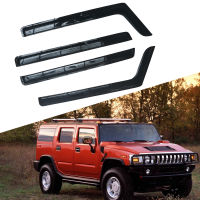 สำหรับ Hummer H2 H3 2003-2009อัตโนมัติด้านข้างหน้าต่างลม D Eflectors Visors สีดำฝนยามประตู Visor Vent เฉดสีควันเข้ม Venisor