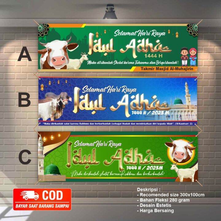 SPANDUK BANNER BACKDROP HARI RAYA IDUL ADHA IDUL QURBAN Terlaris ...