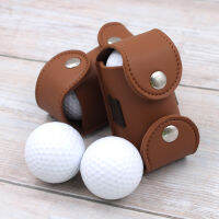 Portable Faux Leather Golf Ball Tees Holder Waist Pouch Storage Bag Container