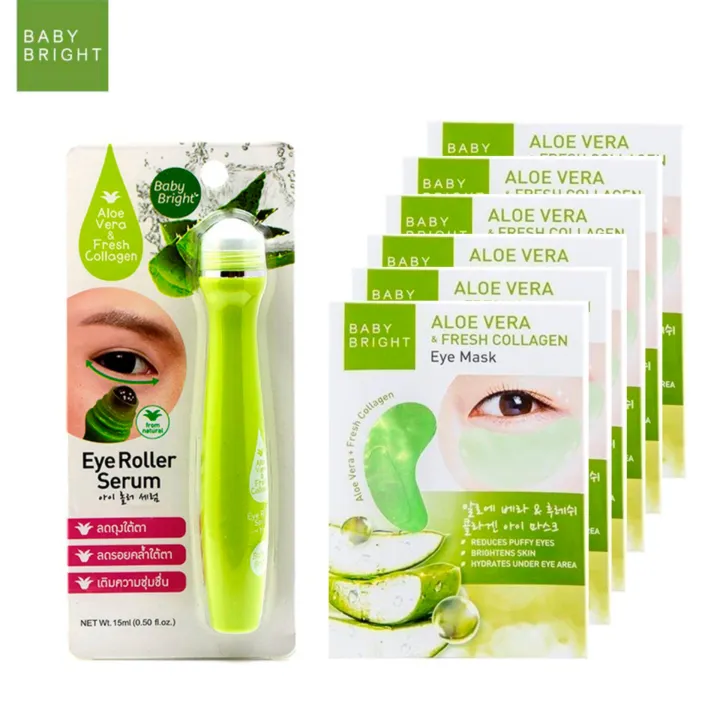 karmart Aloe Vera & Fresh Collagen Eye Roller Serum 15g Baby Bright