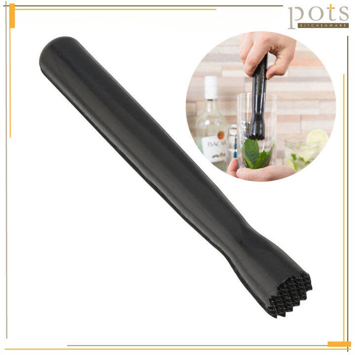 21cm Black Plastic Tenderizer Head Cocktail Mojito Drinks Bar Muddler