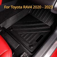 เสื่อปูพื้นรถสำหรับโตโยต้า RAV4 2020 2021 2022 TPE กันน้ำล้อมรอบเต็มอาหารแผ่นป้องกันพื้นรถพรมสำหรับป้องกัน