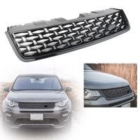 Car Front Grille Upper Grill With Logo For Land Rover Discovery Sport L550 LR066143 2015 2016 2017 2018 DSB Black w/ Emblem