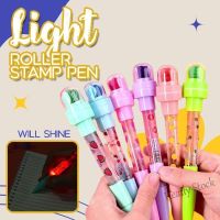 【Ready Stock】 ♝卍 C30 5 IN 1 Cute Seal Ballpoint Pen Children Toys Multi-function Bubble Ballpoint Pen Gift For Boys Girls Roller Stamp Pen With Light