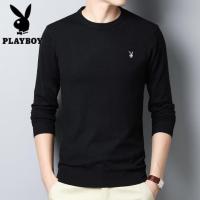 ▽ playboy เสื้อไหมพรมคอกลม เสื้อกันหนาวไหมพรมผู้ชาย แขนยาว เสื้อกันหนาวถัก