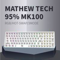 ~ 【Ready Stock】MK100 Mechanical Keyboard Kit RGB Light Bluetooth 2.4g/wired Three-mode Hot-swappable 100keys Layout 5000mAh