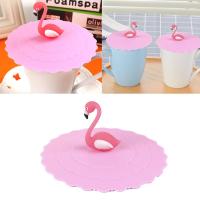 Creative Flamingo Silicone Leakproof Anti-Dust Tea Cup Cover Coffee Lid Cap Heat Resistance Cup Cover