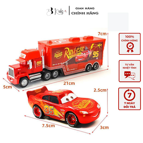 Bộ đồ chơi xe ô tô tải Lightning Mc Queen car 3 Disney Pixar Cars bằng hợp  kim và nhựa đồ chơi trẻ em 