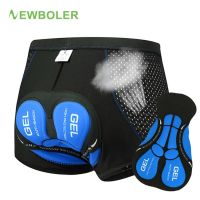 NEWBOLER 5D gel Mens Cycling Underwear Shorts Padded MTB Road Bike Bicycle Underwear Shorts Breathable Quick Dry Cycling Shorts