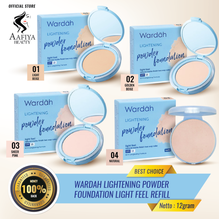 wardah refill lightening two way cake light feel 12 g