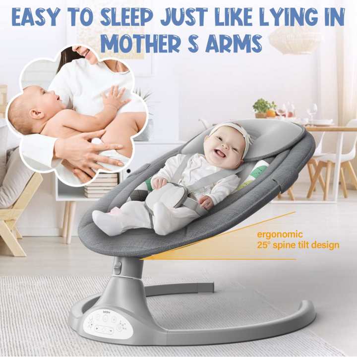 Baby Electric Rocking Chair Children Five-speed Baby Swing Chaise Rocking  Sleep With Remote Bluetooth Mode