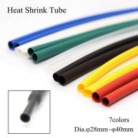 28mm 30mm 35mm 40mm Heat Shrink Tube Heatshrink Tubing Black Red Transparent Yellow Blue Green White Cable Sleeve Wrap Wire Cable Management