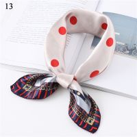 ♂ Lady Office Neckerchief Striped Leopard New Square Neck Scarf Women Silk Hair Band Small Foulard Shawls and Wraps Oil Panting