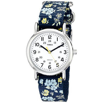 Timex Womens Weekender 31mm Watch Blue Floral