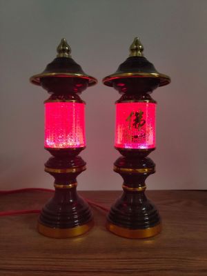 On Sale มิตรภาพโคมไฟอัลลอยด์สำหรับพระราชวังไฟสีแดงปลั๊ก-ในแหล่งจ่ายไฟโคมไฟทางศาสนาที่มี prajna โบโรมิตาหัวใจพระสคบเพลิงทิเบต