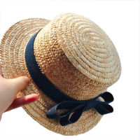 [hot]Summer Children Princess Sun Straw Hats Kids Baby Girls Fashion Bow Straw Beach Cap Sun Hat Mom and Kid Parent-child Hat