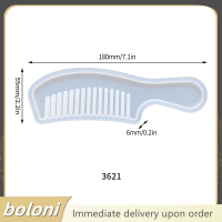 ? boloni หวีผมแม่พิมพ์ซิลิโคนทำจากเรซินอีพ็อกซี่คริสตัลแบบทำมือเครื่องมือจัดแต่งทรงผมแบบสากลสำหรับร้านเสริมสวยเครื่องประดับงานหล่อของขวัญสำหรับผู้หญิง