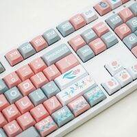 127ที่มีคุณภาพสูงข้อความเหมือนกับ XDA รายละเอียด PBT ย้อมระเหิดสีชมพูปุ่มกดสำหรับ MX สวิทช์วิศวกรรมแป้นพิมพ์ GK6164687587104108