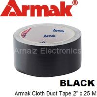 ►❄ Armak Cloth Duct Tape - Black Mesh Duck Tape 2 inch x 82 feet or 48 mm x 25 meter