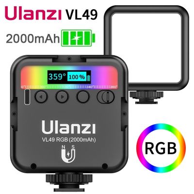 Ulanzi  VL49 ไฟติดหัวกล้อง mini RGB Light Rechargable มาพร้อมแบตเตอรี่ในตัว