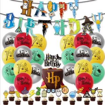 Kids Adult Harry Potter Magic Themed Birthday Party Decoration Supplies  Balloons Banner Cake Topper Set