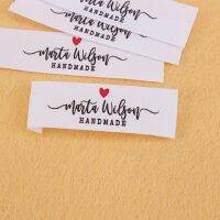 Cotton Tags  Sewing Labels  Custom Logo  Clothing   Business Name  Washable  Handmade Love Heart  15mm x 60mm (MD5210) Labels