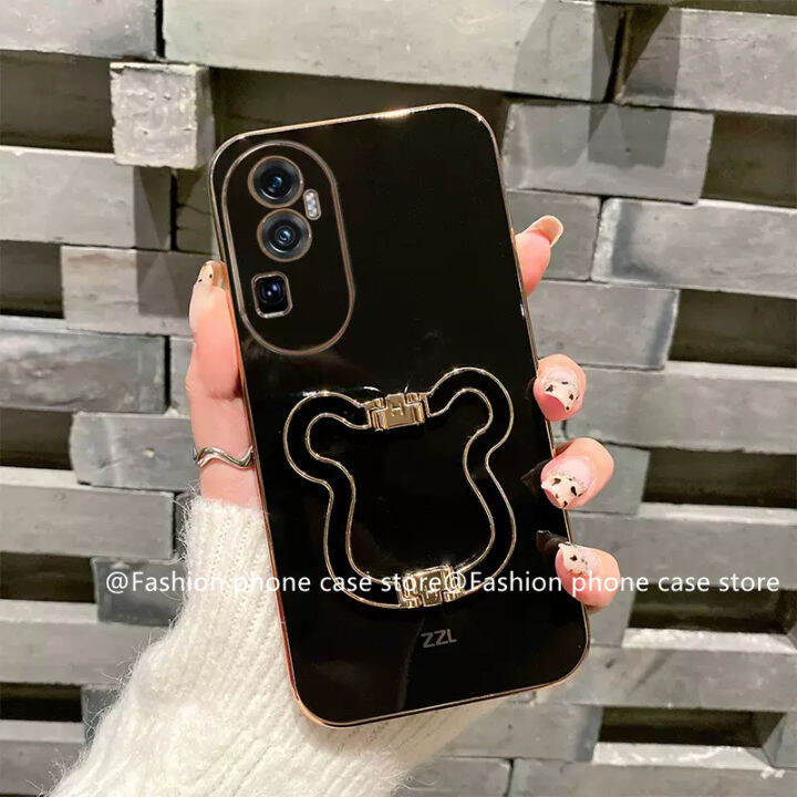 phone-case-เคส-oppo-reno10-pro-plus-5g-oppo-a78-nfc-4g-ฝาหลังตัวชุบโลหะหรูหราคุณภาพสูงพับได้หมีที่วางโทรศัพท์เคสนิ่ม2023