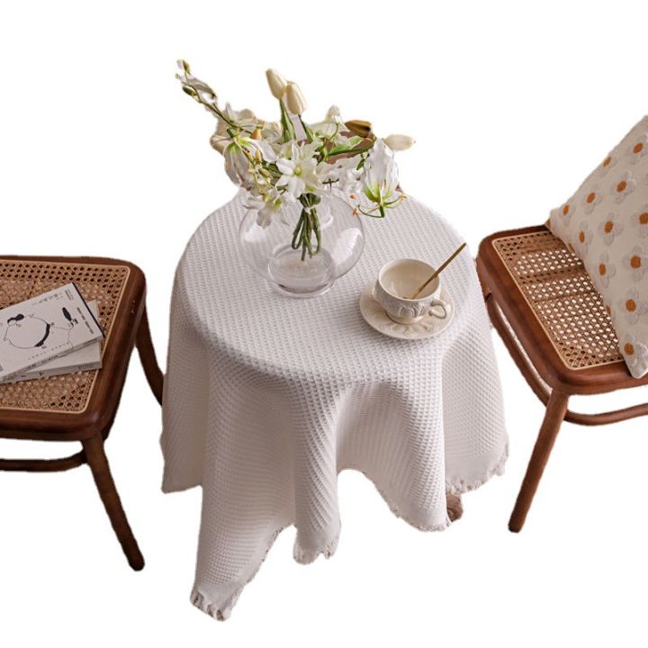 hot-ins-ผ้าปูโต๊ะสไตล์ฝรั่งเศสลูกไม้สีขาวถักผ้าปูโต๊ะรอบโต๊ะกาแฟย้อนยุคผ้าคลุมโต๊ะผ้าปูโต๊ะหรูหราเบาๆ