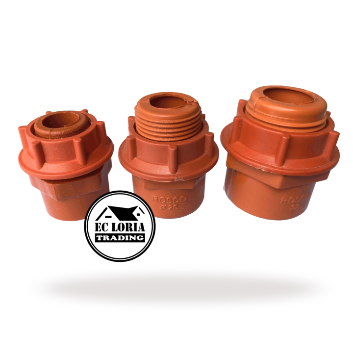 Rosco Electrical PVC Orange Male Adapter with Locknut 1/2, 3/4, 1