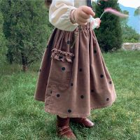 【CW】 2021 New Korean Baby Dots Skirts Corduroy Toddlers Children