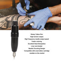 เครื่องสักโรตารีอลูมิเนียมอัลลอยด์ Ergonomic Liner Shader DC Tattoo Motor ปากกาสำหรับศิลปินสักสามเณร