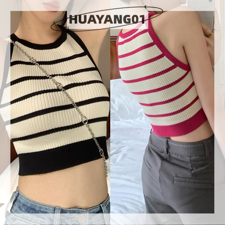 huayang01-2023-new-hot-fashion-lazlook-แฟชั่นวินเทจลายชุดชั้นในถัก-crop-tops-ฤดูร้อนผู้หญิงเซ็กซี่ผอมถังด้านบน