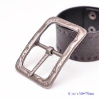 79X56 MM (40MM) Men Heavy Strong Engraved Silver Center Bar Pin Prong Leather Belt Buckle 1-1/2