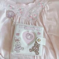 Cute Bunny Bear Photocard Holder Book Button Lock Binder 3inch Min Collect Book with Pendant 40pocket Idol Photo Album