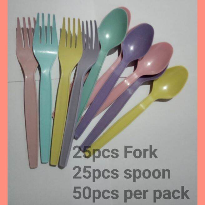 Disposable spoon and fork 50pcs \ Spoon/fork Lazada PH