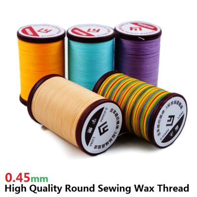 【CW】 Round Sewing Wax Thread for Leather Weave Polyester Thread Diameter 0.45 mm 120 Meters