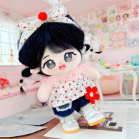 20cm Cute Doll Accessories Flower Strap Top Short Pants Headwear Clothes Set Karry Roy Jackson Yee Xiao Zhan Fans Gift