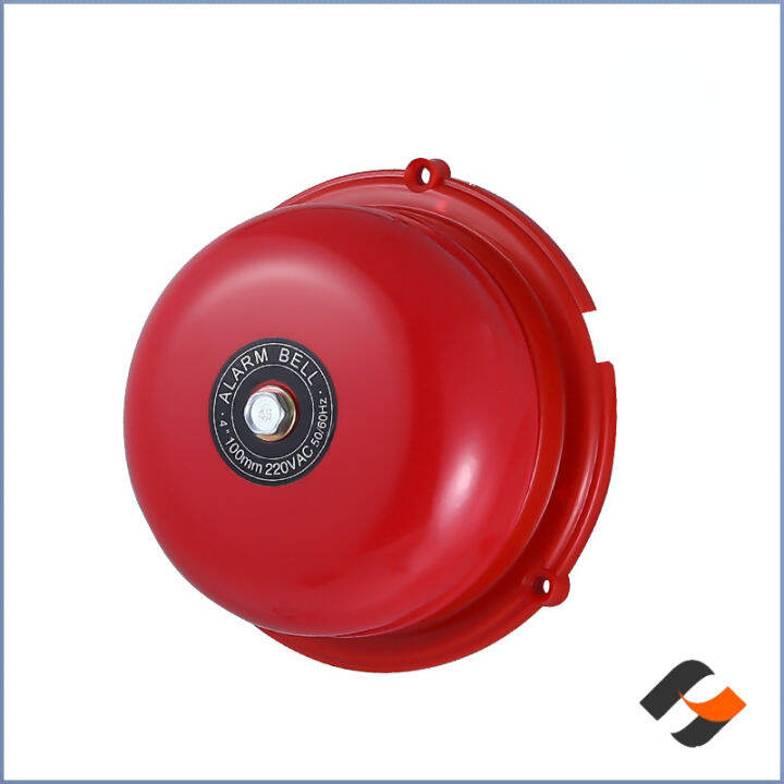 Security Fire Alarm Bell /Metal Round Alarm Bell Red 220V 4 Inches