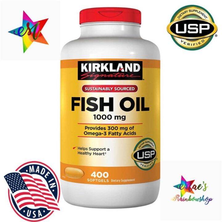 Kirkland Fish Oil 1000mg 400 softgels Lazada PH