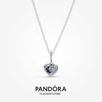 Official Store Pandora Sparkling Blue Moon &amp; Stars Heart Necklace (50cm)