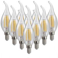 [HOT QQZIWWUJJWG 104] 10ชิ้น/ล็อต C35 E14หลอดไฟ LED 4W 8W 12W เทียนหลอดไส้ AC 220V Edison Filament หลอดไฟโคมระย้าสำหรับ Home